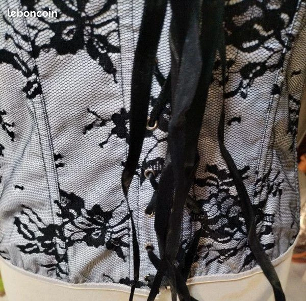 Corset maat 3XL grijs zwart met nieuwe string – photo 3